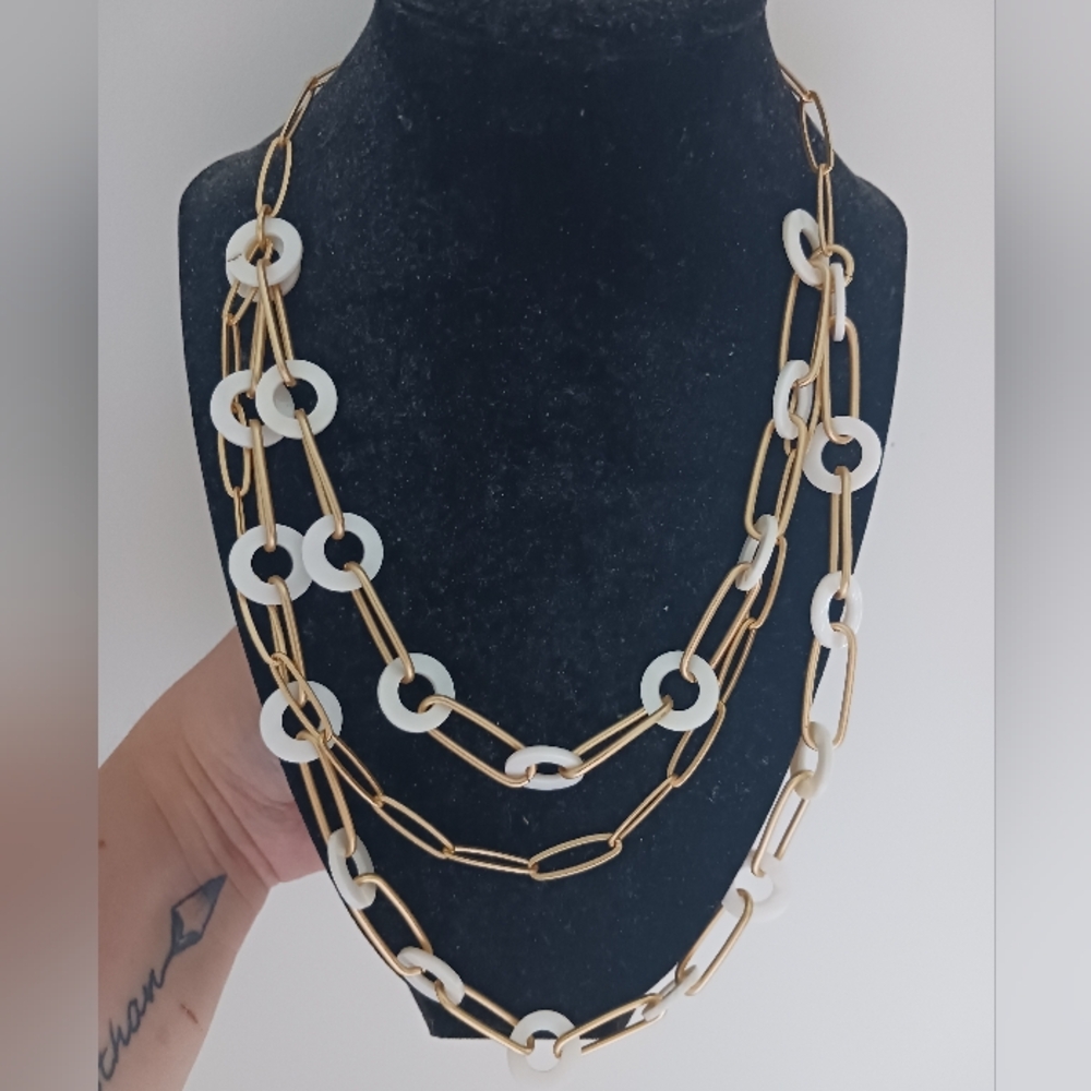 Parker Rose Mother of Pearl Multi Layered Necklace